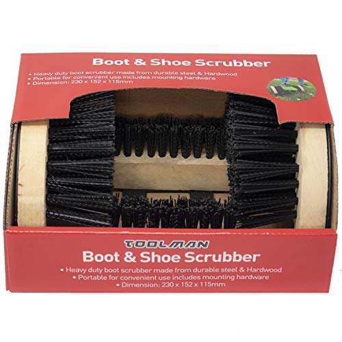 Toolman Heavy duty boot scrubber shoe cleaner scraper Mountable Boot Scrubber Buffer for Boots Shoes Sneakers Indoor Outdoor Boot brush QTH040 - Thumbnail 2