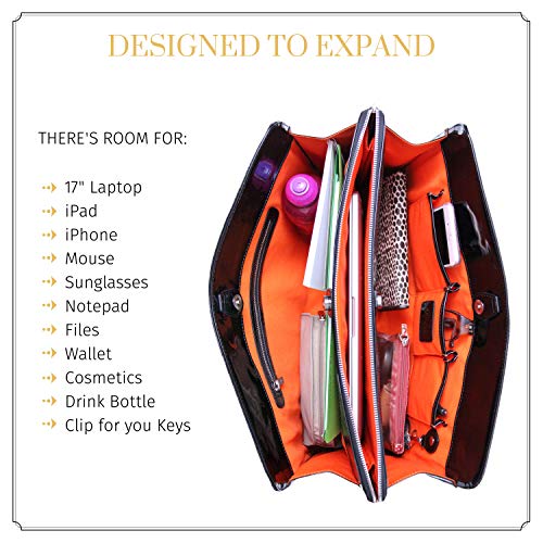 Laptop Bag for Women 17 inch Handmade Luxury Computer Briefcase