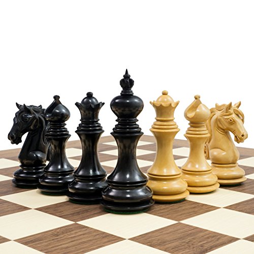 The Cavalry Series Luxury Chessmen Ebony 4.25"