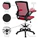 Modway MO-EEI-1423-RED Veer-Reception Desk Flip-Up Arm Drafting Chair, Red
