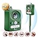 Animal Repellent Outdoor, Solar Ultrasonic Animal Repeller with LED Flashing Light, Waterproof Deterrent Scarer with Motion Sensor for Armadillo, Cat, Bird, Bat, Foxes,Skunk, Racoon, Protect Your Yard