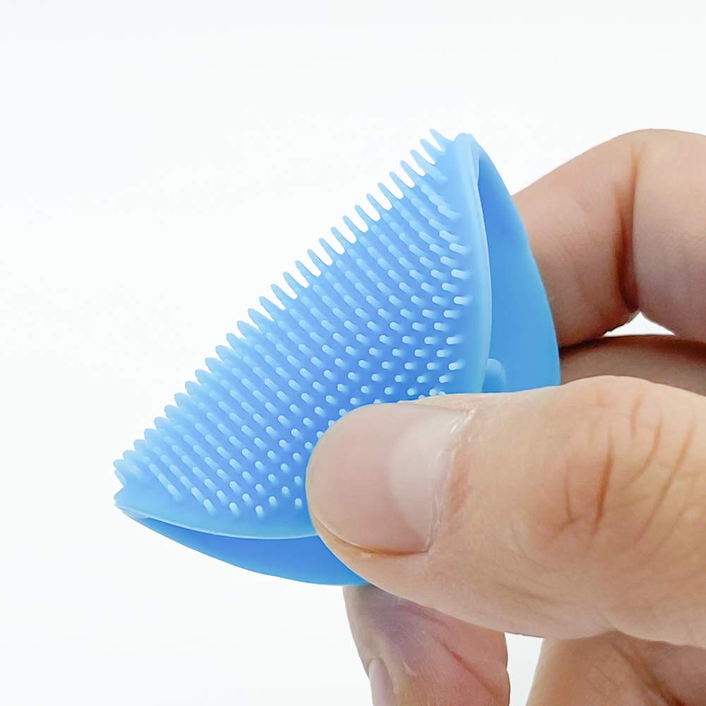 Silicone Manual Facial Cleansing Brush, Face Scrubber with Handle for Men Women Exfoliating Dead Skin Manual 5-Pack: Beauty
