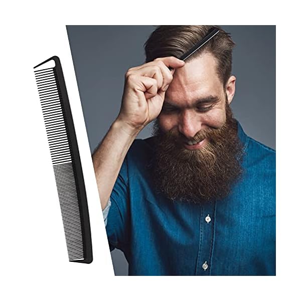 Hair-CombProfessional-Hairdressing-Carbon-Fibre-Styling-Comb-Black-Anti-Static-Chemical-And-Heat-Resistant-Parting-Combs-For-All-Hair-Types-Fine-and-Wide-Tooth-Comb-For-Men-and-Women Hair Comb,Professional Hairdressing Carbon Fibre Styling Comb, Black Anti Static Chemical And Heat Resistant Parting…