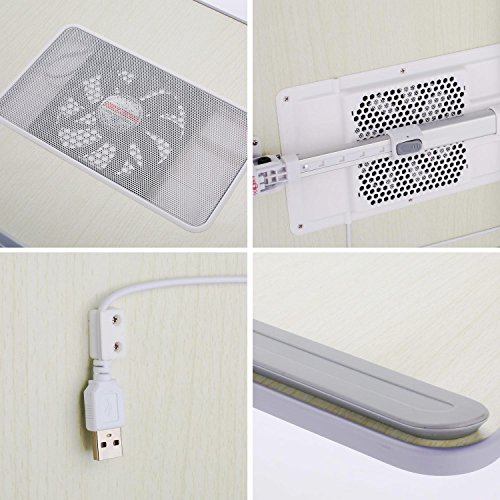Meflying Portable Laptop Table Stand with Cooling Fan Adjustable Stand Aluminum Notebook PC Laptop Desk/Stand/Table