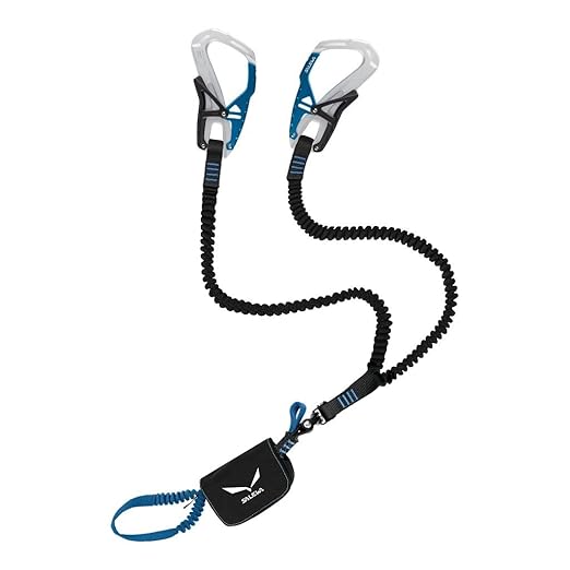 title=Salewa Ergo Tex, Set Via Ferrata Unisex, Argento/Blu, Taglia Unica