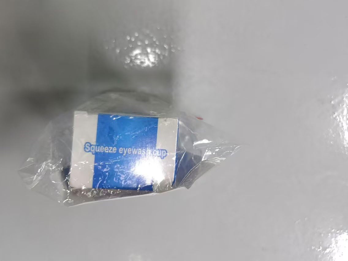 Eye Wash Cup,Eye Wash Cleaner Kit Silicon Manual Air Pressure Eye Cleaning Cup Tool Effective Eye Rinse Clean Dust Makeup Irritants,Transparent with Storage Container Eye Cup Soothing Tired Eyes(Blue)