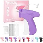 Stitch Gun for Clothes,Tagging Gun for Clothing,Stitchy Micro Stitch for Clothes,Quick Clothing Fixer,Handheld Mini Stitch Sewing gun: 5 Needle, 1000 Fasteners (Purple)