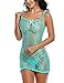Avidlove Women Sexy Babydoll Lingerie Set Lace See-through Nightwear Green M