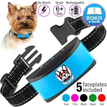 Small Dog Bark Collar Rechargeable - Anti Barking Collar For Small Dogs - Smallest Most Humane Stop Barking Collar - Dog Training No Shock Bark Collar Waterproof - Safe Pet Bark Control Device