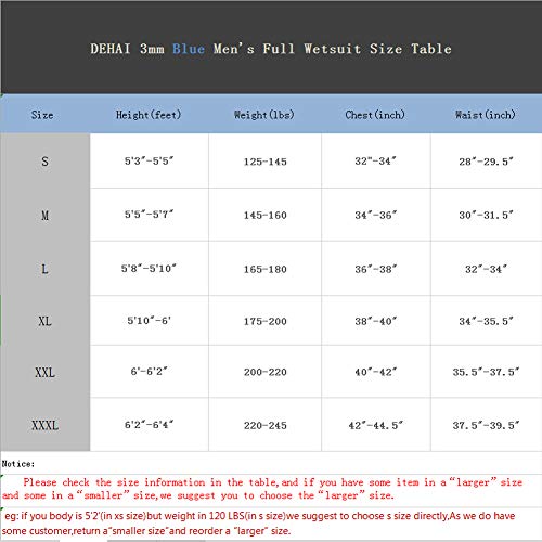 image for DEHAI Men Women's Thermal Wetsuits Full Suit Sleeves 3mm Neoprene Yout