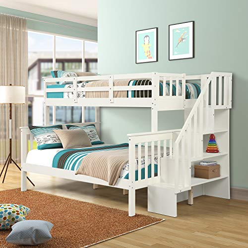 Top 10 Bunk Beds With Stairs Full Over Full of 2020 No Place Called Home