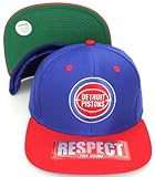 Detroit Pistons Flat Visor Logo Style Snapback Hat Cap Blue Red [Apparel]