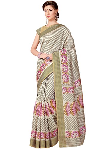 IndusDiva Women's Multicolor Tussar Silk Saree