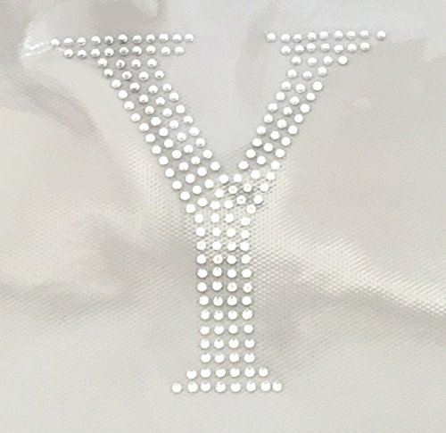 Upsilon - 4" Greek Letter - Crystal - Rhinestone Iron on Transfer