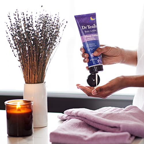 Dr Teal's Body Lotion, Sleep Lotion with Melatonin & Essential Oils, 8