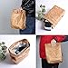 SANNE Lunch Bag Box Cooler Bag Insulated Retro Style Holiday Gift Set For Women Adults Boys Girls Reusble Paper Leakproof Tyvek Handle Bag Go Work Picnic Shool（Brown)
