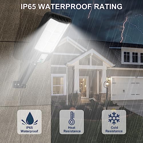 AITERMOND Solar Outdoor Lights Motion Sensor Dusk to Dawn Wall Lamp, IP66 Waterproof Solar Powered Security Flood Light with Remote Control for Yard, Garden, Garage (1 Pack)