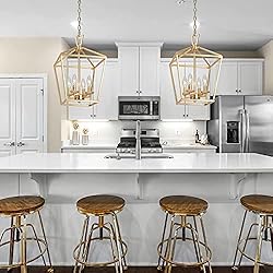 Untrammelife 4-Light Aged Gold Lantern Pendant
