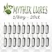 Mythik Lures 20 Pack - Skinny Lead Drop Shot Fishing Weights Sinkers Multiple Sizes 1/8 1/4 3/8 1/2 3/4 1 for Bass Trout Crappie Catfish