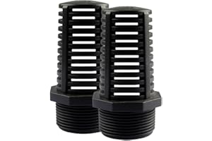 TOMEX 1-1/2 Inch Threaded Suction/Overflow Strainer, Screen Strainer 1-1/2 Inch (2 Pack)