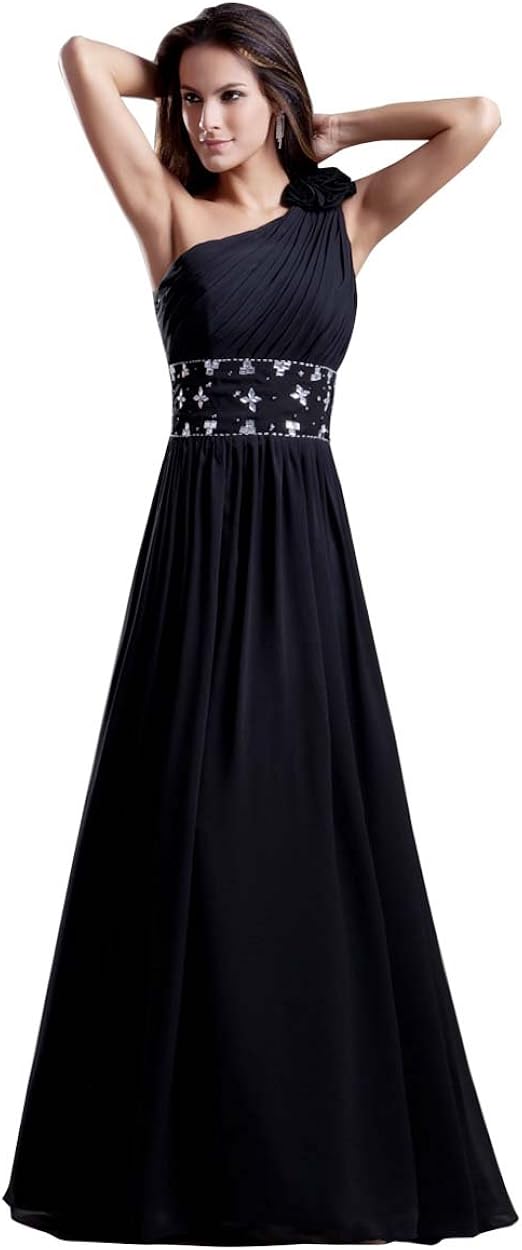 MIGUOO Purple Empire Line Prom Long Dresses Plus Size On