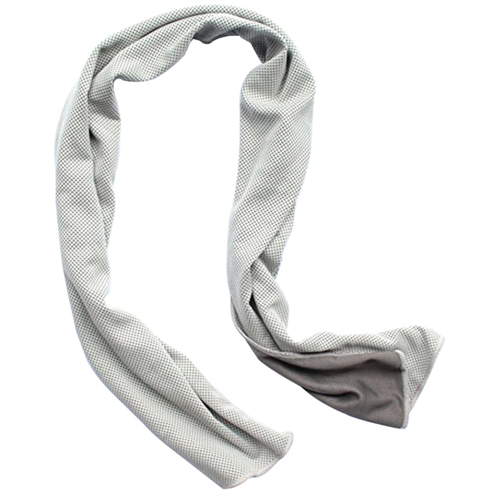 WINOMO Cooling Towel Towels For Women Cold Exercise Tata Headband:Instant Neck Headband Bandana Scarf for Exercise/Sports/Gym/Yoga and Outdoor Activities 30 x 100cm (Grey)