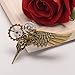 GRACEART Steampunk Plague Bird Wings Gears Brooch Bronze