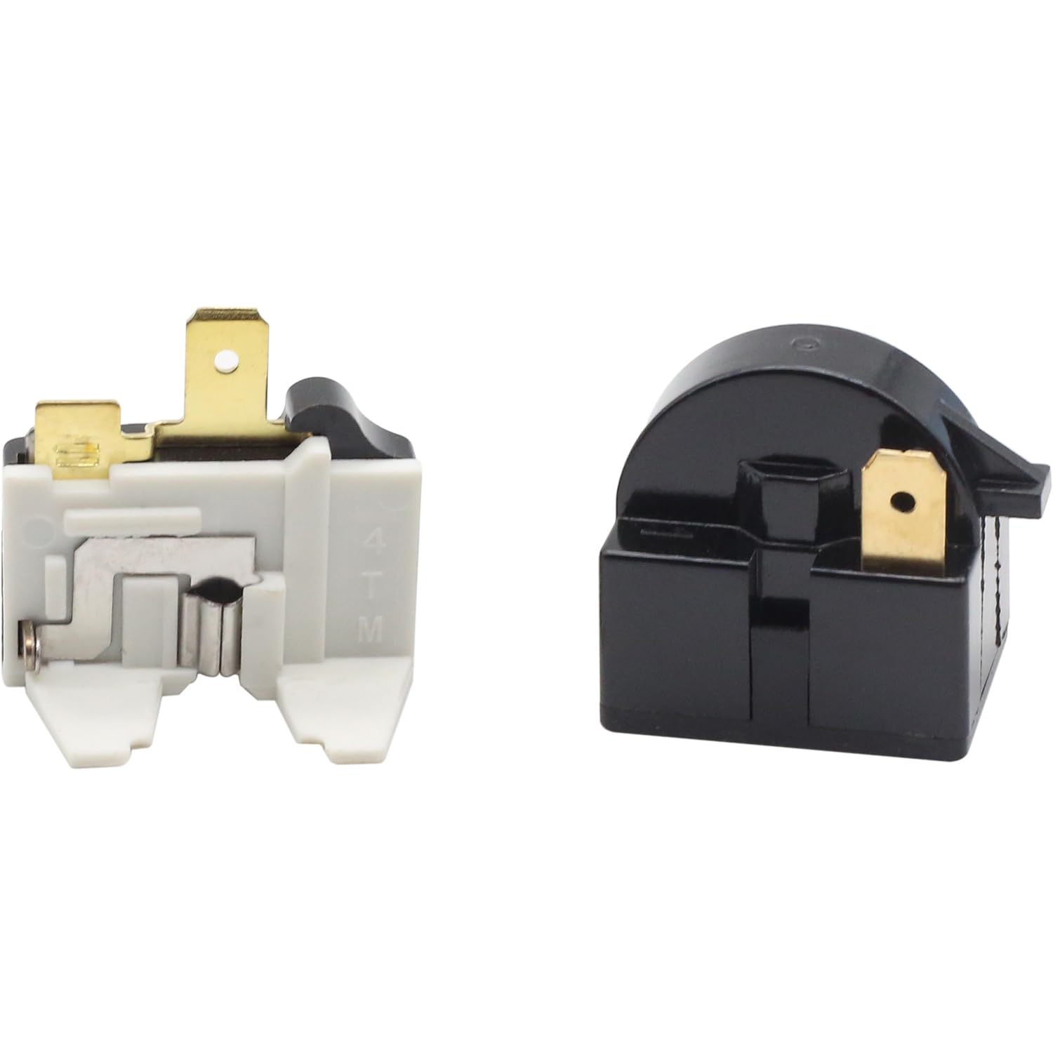 Photo 1 of 1 Set PTC Starter Relay QP2-4R7, 1-Pin, 4.7ohm and 1/2hp Overload Protector Compatible with May-tag Whirl-Pool Vissani Edge-Star Danby Kenmore Magic-Chef Refrigerator Compressor