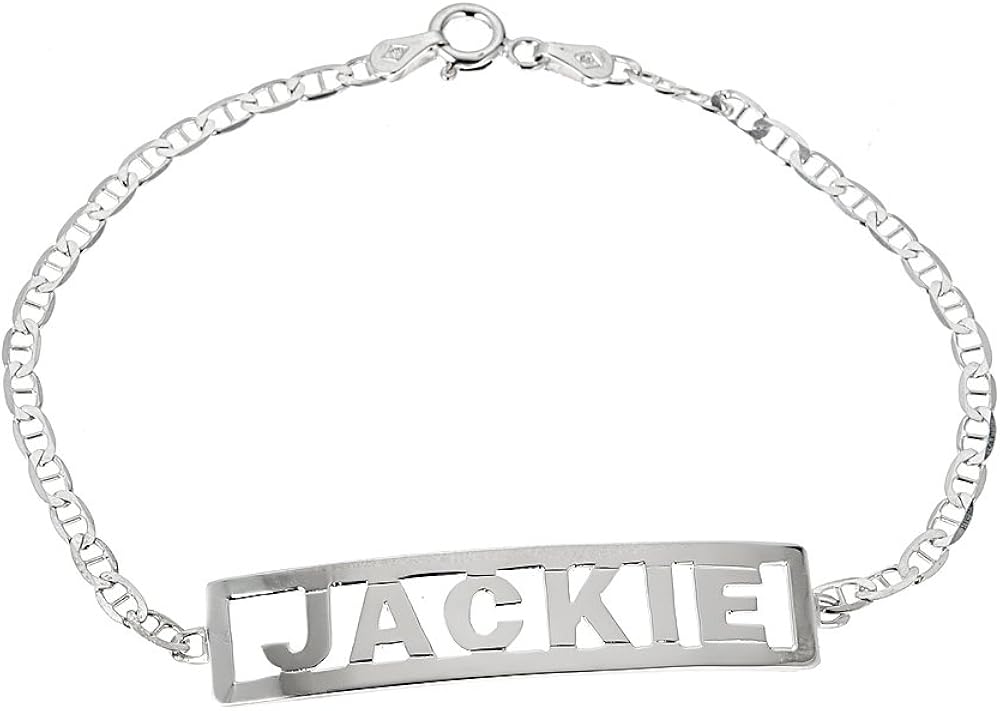 block letter name bracelets