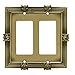 Franklin Brass 64469 Pineapple Double Decorator Wall Plate/Switch Plate/Cover, Tumbled Antique Brass