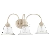 Quorum 5110-3-170 Transitional Three Light Vanity from Spencer Collection in White Finish,