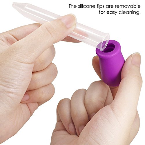 Hsxfl Liquid Droppers for Kids,Silicone and Plastic Pipettes with Bulb Tip-5 ML Eye Dropper for Candy Molds Gelatin Maker & Gummy Bear Mold- Oils Science,10 PCS