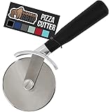 Gorilla Grip Large Pizza Cutter Wheel, 9 Inch, Sharp Stainless Steel Blade, Rust Resistant, Comfort Handle, Thumb Guard Prote