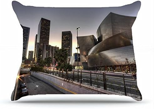 Hilary Standard Pillowcase 20X26 Inches Cotton Pillowcases Decorative Pillow Cover Case with Hidden Zipper Decor Cushion Covers - City walt disney concert hall los angeles california images usa hdr Fo