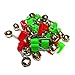 Aoyoho 30Pcs Fishing Rod Alarm Dual Alert Bells Fishing Bells Ring Bite Alarm Fishing Accessory on Fishing Rod Green and Red