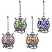 Ascrafter Owl Zipper Pulls Charm,4 Pack