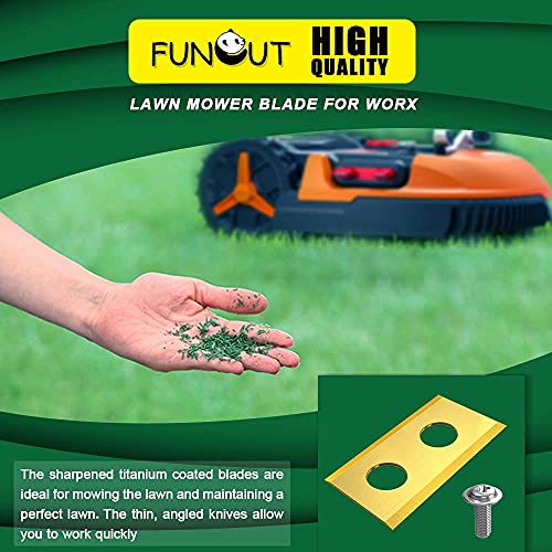 FUNCUT Durable Robot Lawn Mower Replacement Blade for Worx Landroid