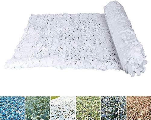 White Camo Netting Camouflage Net for Camping Military Hunting Shooting Blind Watching Hide Party Decorations |Jungle, Green, Desert, Ocean, Digital, Snow White|