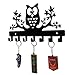 HeavenlyKraft Owl Key Holder - Wall Mounted Key Hooks, 7 Sturdy Metal Hooks, Nature Themed Home Decor, 10.6 X 6.15 X 1 INCH