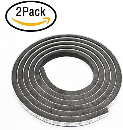 Vermida Weather Stripping for Window, Self-Adhesive Weather Strip Brush Window Seal, 2-Pack Seal Strip for Door Window Wardrobe-16.5 Feet, 3.53.5in Suitable for the Gap 4.5-8mm (Grey)