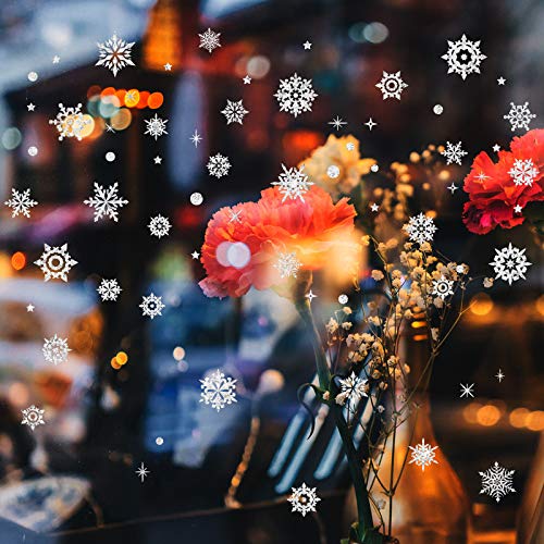 Pgojuni_Wallpaper pgojuni Merry Christmas Restaurant Mall Decoration Snow Glass Window Removable Stickers 1PC 30 x 45 cm (C)