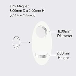 AplysiaTech 8x2mm Rare Earth N52 Magnets,Small 120