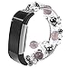 TOMAZON for Fitbit Charge 2 Band, Fashion Pearl Natural Stone Elastic Stretch Bead Bracelet Bands Replacement Women Girls Dressy Wristbands Accessories for Fitbit Charge 2, Pink, Gray, White (Grey)