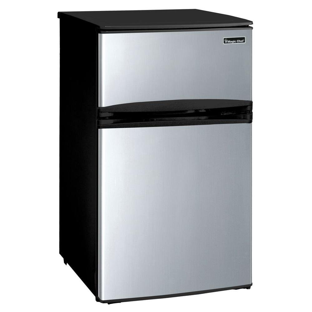 Magic Chef 3.1 cu. ft. Mini Refrigerator in Stainless Look (Stainless