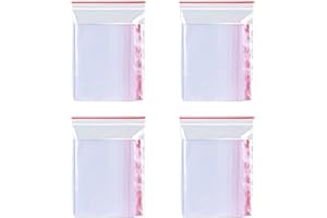 Xhwykzz 2.3x3.5 Inch, 400 Pack, Small Clear Resealable Zipper Poly Bags 2 Mil Thick, Reclosable Zipper Storage Plastic Bags f