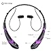 Bluetooth Headset,Osten Design 760 Universal Wireless Bluetooth Earphone 4.0 Music Stereo Earbuds Vibration Neckband Sports Hands-free Headphone for Phone Call for iPhone iPad Samsung (Black-purple)