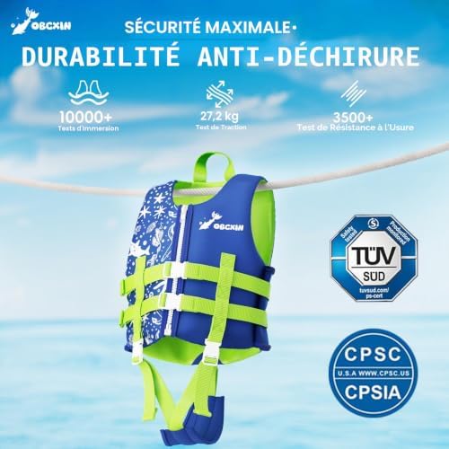 Gilet Natation Enfant Premium–Gilet Piscine Enfant Moderne pour Filles,Garçons et Tout-Petits,à Flotteur Pratique pour l'aide à la/2-3 ans/15-19 kg