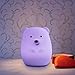 Baby Night Light, 9 Colors 4 Modes Remote Control & Tap Control Soft Silicone Rechargeable Colorful Night Lamp for Girl Lady Kid Baby Bedroom Nursery and Gifts, Bear