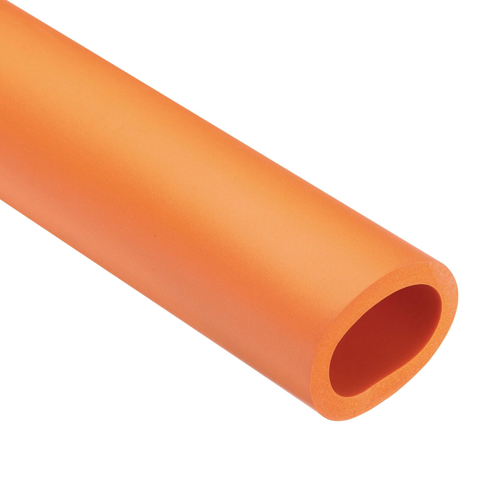 Rebower 33mm ID Pipe Insulation Tubing 6mm Thick Heat Preservation Foam Tube, [for Plumbing Freeze Protection Exercise Handle] - 45mm OD/3ft/Orange