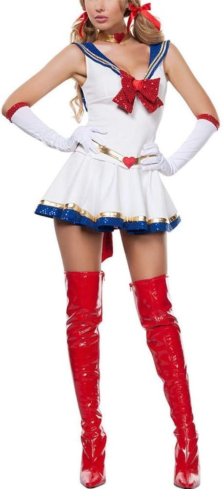 Politice Sailor Moon Costume, Cosplay, Halloween Girl Costume, Cartoon Costume Set, One Size, Suitable For Most Girls